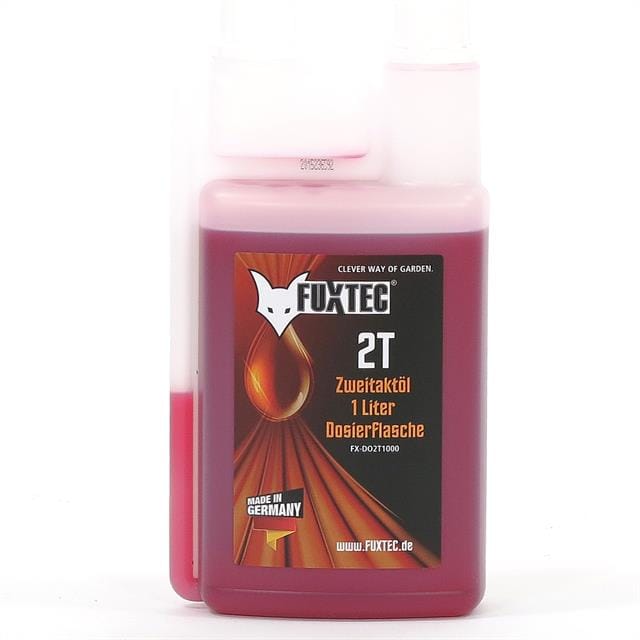 1 Liter 2 Takt Öl in der Dosierflasche für Benzin Gartengeräte - made in germany - Fuxtec