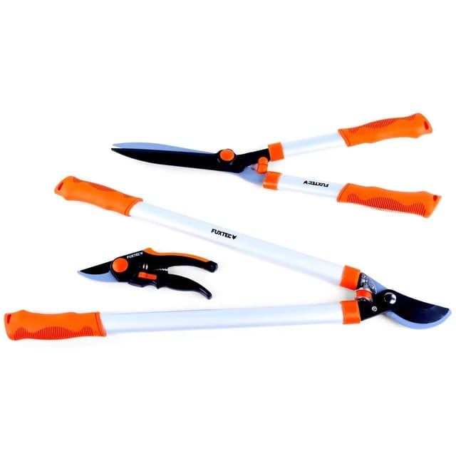 Scheren Premium 3er Set - Astschere, Rebschere und Heckenschere - Fuxtec