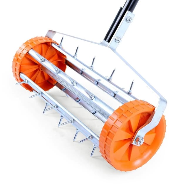 FUXTEC Rasenlüfter FX-RL400 mit 43 cm Breite, Vertikutierer Rasenbelüfter Rasenrolle