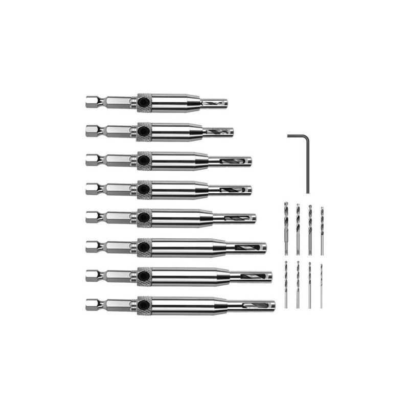 Litzee – 16-teiliges Zentrierbohrer-set – Hss Und Messing – Für Pilotlöcher In Hartholz – Sauberer, Splitterfreier Schnitt