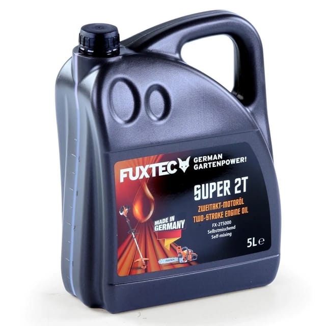 FUXTEC Zweitaktöl 5 Liter - Selbstmischendes Zweitaktöl-Motorenöl für Gemisch- und Getrenntschmierung
