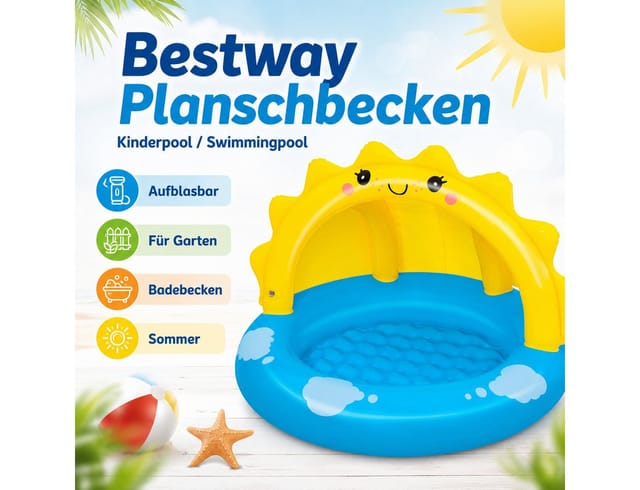 Bestway 52637 Sunny Days Aufblasbarer Swimmingpool Mehrfarbig