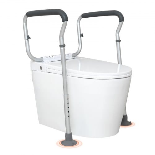 Vevor Toiletten Aufstehhilfe Toilettensitzerhöhung Armlehne 45–55 Cm / 67-77 Cm Einstellbar, 136 Kg Tragfähigkeit Robust Wc Aufstehhilfe Toiletten Haltegriffe Toilettensitzerhöhung Wc Haltegriff