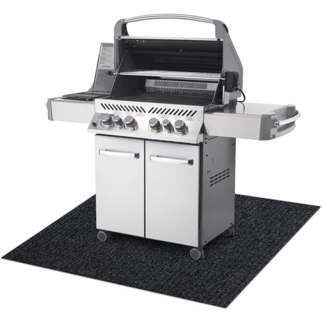 Grillschutzmatte gin 2057 für die Terrasse, Outdoor - Anthrazit grey 80x150 cm