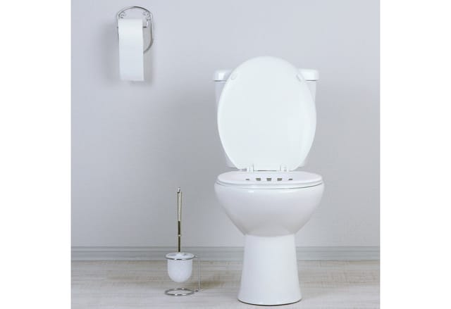 Relaxdays Sitzbad für Toilette, faltbar, Sitzbadewanne HBT: 12x36x39 cm, Einsatzbidet Intimpflege, Kunststoff, weiß/grau