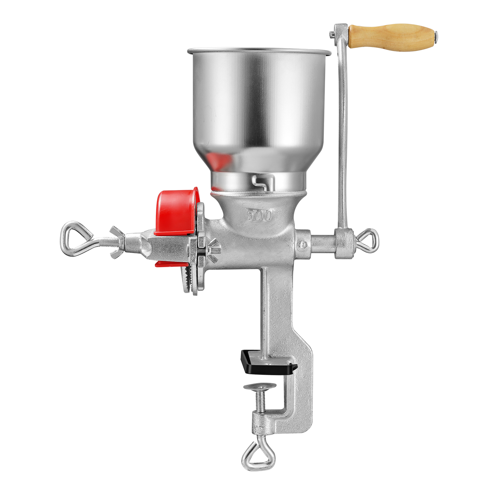 Mophorn Manuelle Getreidemühle Aus Gusseisen Mit Handkurbel, Großer Trichter Und Tischklemme, Vielseitig Einsetzbar Für Kaffeebohnen, Gewürze, Weizen, Mais Und Nüsse, Inklusive Staubschutzhaube