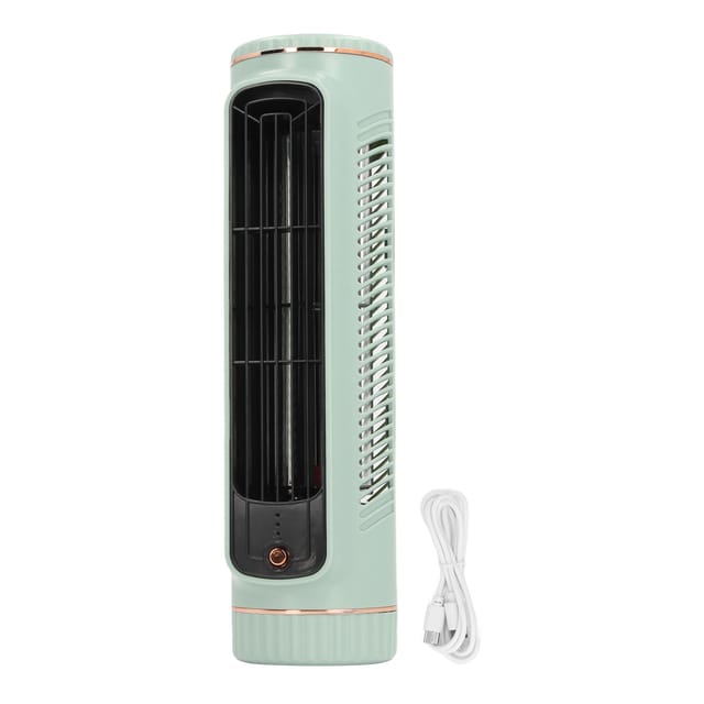 Jeffergarden Schreibtisch-kühlventilator, Flügellos, 3 Geschwindigkeiten, Leiser, Wiederaufladbarer Tischventilator Für Schlafzimmer, Büro, Außenbereich, Grün