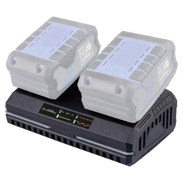 Scheppach - Doppelschnellladegerät SDBC4.5A passend für alle 20V-IXES Akkus