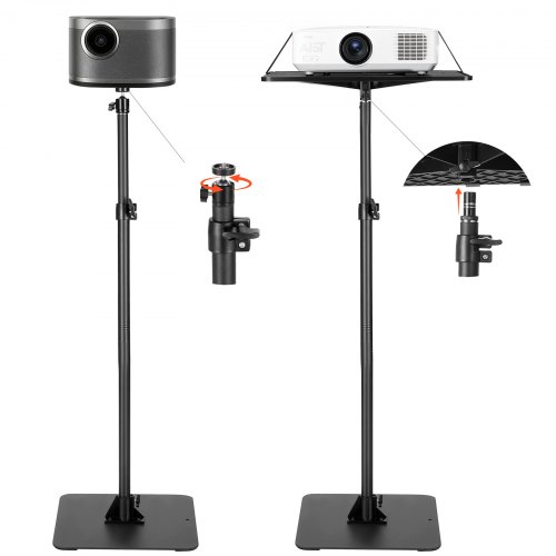 Projektorständer Beamer Ständer Höhenverstellbar 72-157 Cm, 360° Horizontal Drehbarer Bodenständer Für Projektor, Multifunktionale Halterung Für Meetings, Filme Im Freien 30 X 40 X 157 Cm