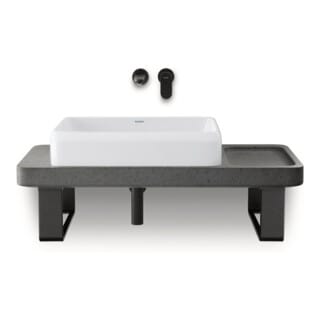 Wave - Unterputz-Waschtischarmatur, 2-Loch-Montage, schwarz matt WA1070004046 - Duravit