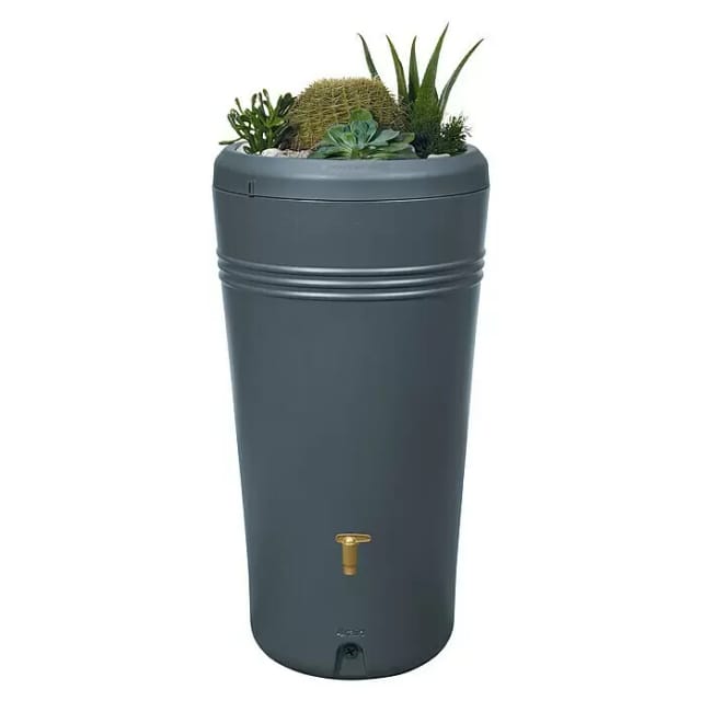 Azura 2in1 Regenspeicher 230 Liter graphite grey inkl. Pflanzschale - 4rain