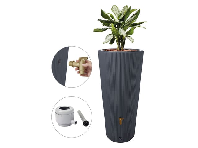 4rain VASO 2in1 DECOR Regenspeicher 220 L graphite grey