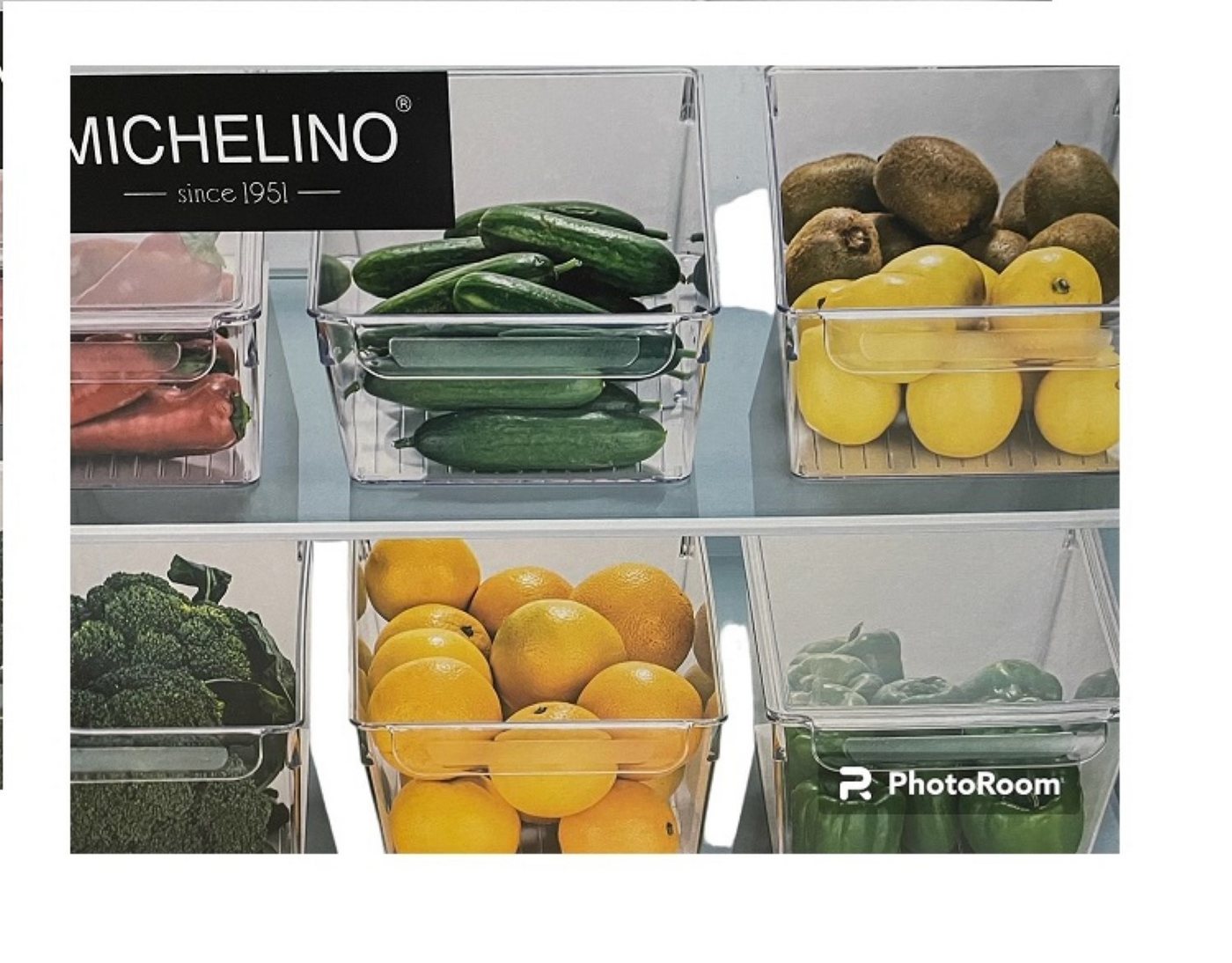 MICHELINO Praktischer Kühlschrank-Organizer: Hygienisch, robust und platzsparend Breite 20cm, Höhe 7cm
