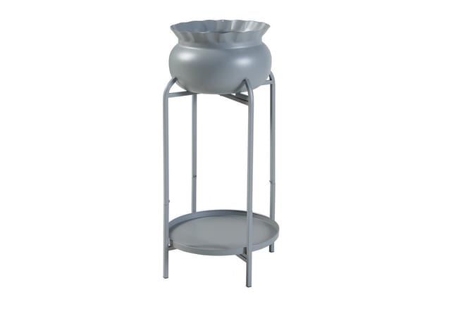 [en.casa] - Blumenständer Altena 60x27x27 cm Grau