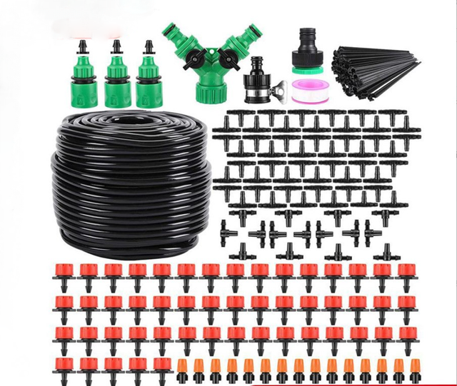 DIY-Gartenbewässerungssystem-Set, 50 m Tropf-Gartenbewässerungssystem für Garten, Rasen, Landschaft, Gemüsegarten - Ahlsen