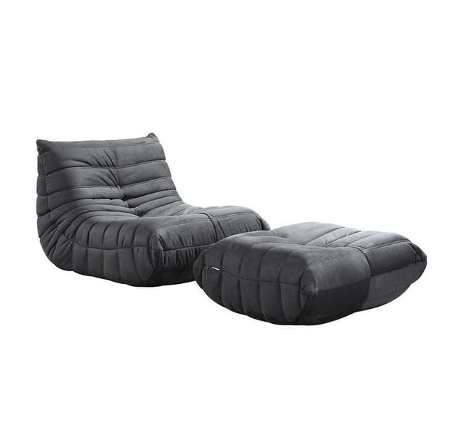 Relaxsessel mit Hocker chill Farbe Anthrazit - Home Deluxe