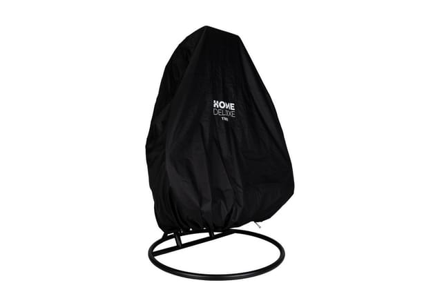 HOME DELUXE - Regenabdeckung CAPE TWIN - Schwarz ⌀ 232 cm, Abdeckung für Gartenmöbel, Abdeckplane Abdeckhauben & Hüllen Gartenmöbel