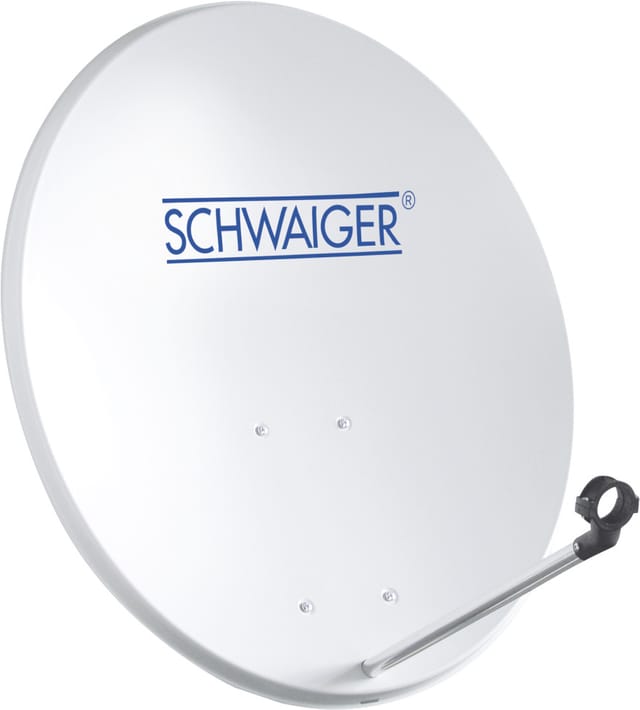 Schwaiger - Satellitenspiegel Stahl Offset Antenne ø 55cm hellgrau Satellitenschüsseln