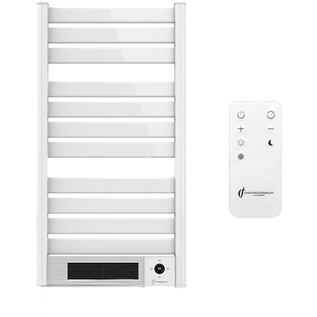 Elektrischer Handtuchtrockner mit Gebläse an der Wand Omiros Sannover 2000 W Weiß