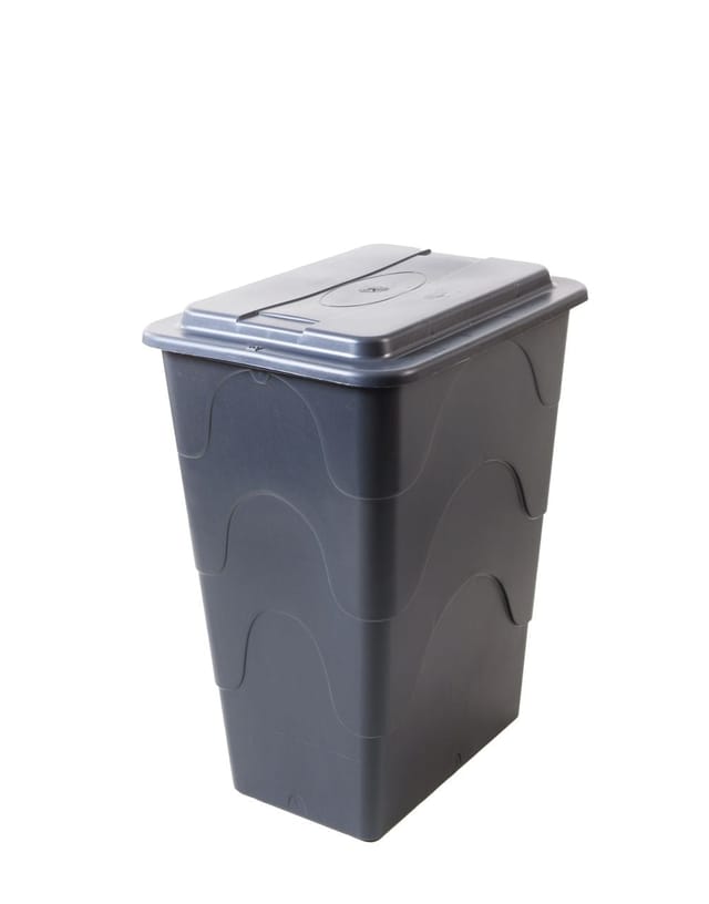 Trendline - Regentonne eckig Deckel Hahn 240L grau Regenwassertonne Wassertank