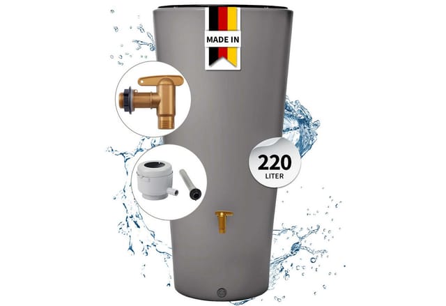 4rain VASO 2in1 Regenspeicher 220 L zinkgrau