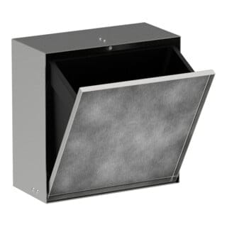 Hansgrohe - XtraStoris Rock - Unterputz-Abfallbehälter 6 l, Stahl gebürstet 56090800