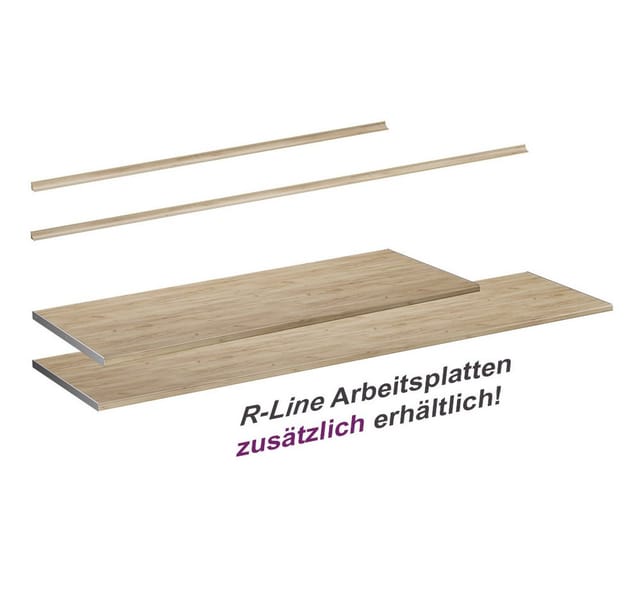 Vicco - Küchenarbeitsplatte R-Line, Goldkraft Eiche, 240 cm