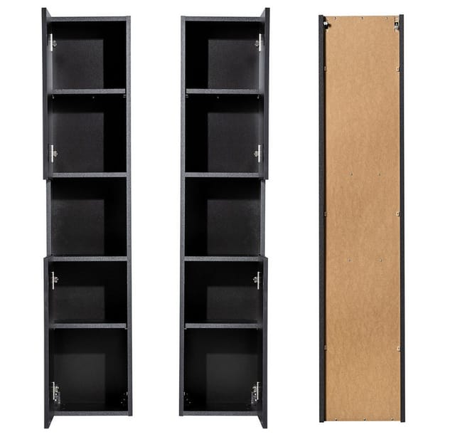 Hochschrank, schwarz, NEWPORT-56-BLACK