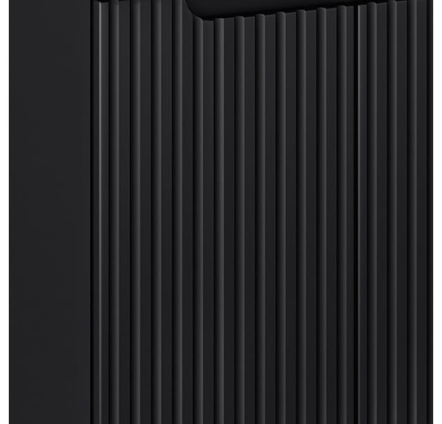 Lomadox - Badschrank 20cm, in schwarz mit Eiche, NEWPORT-56-BLACK