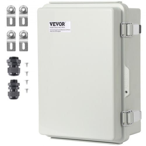 Elektrischer Anschlusskasten 430 X 330 X 180 Mm, Elektrogehäusekasten Aus Abs-kunststoff Mit Scharnierdeckel, Edelstahlverschluss, Ip67 Staubdicht Wasserdicht Für Elektroprojekte