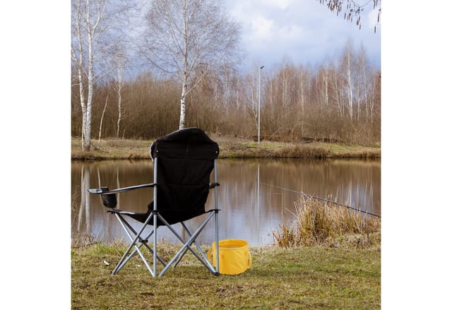 Relaxdays - Falteimer Camping, 15l, zusammenfaltbar, Campingeimer mit Henkeln, hbt: 23x31x31 cm, outdoor, pvc, gelb