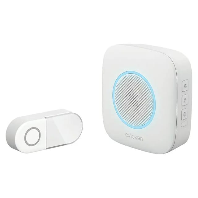Drahtloser Gong mit Blinklicht und Batterie, Reichweite 200 Meter - Avidsen - 102507