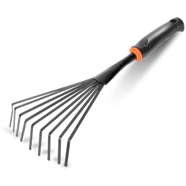 Rasenbesen. Flache Zähne. Abnehmbarer ergonomischer Griff. Breite: 14,5 cm - Csparkv