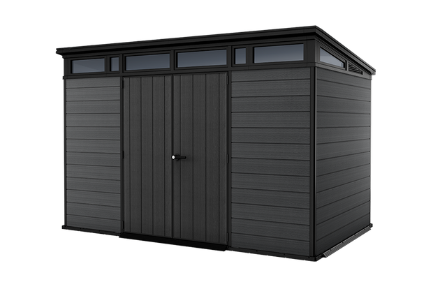 Cortina 117 Gartenhaus - 342x218x226cm - Kunststoff - Grau - Evotech - wetterfest + wartungsfrei - 10 Jahre Herstellergarantie - Keter
