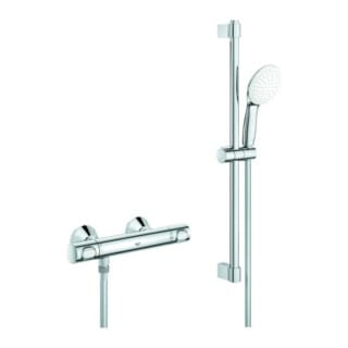 Thermostat-Brausebatterie Grohtherm 500 347961 mit Brausegarnitur 600mm chrom - Grohe