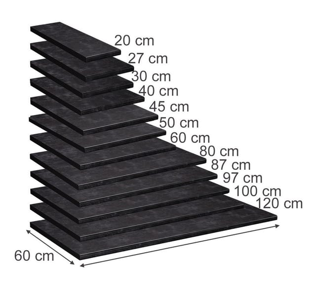 Vicco - Küchenarbeitsplatte R-Line, Anthrazit, 80 cm