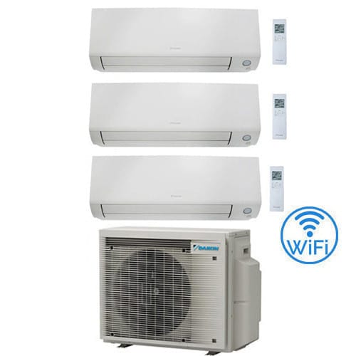 Daikin Perfera All Seasons Wifi Trial Split Inverter Klimaanlage 7000 + 7000 + 12000 BTU mit mit UE 3MXM52A9 Klasse A+++/A+++ NEU 2024