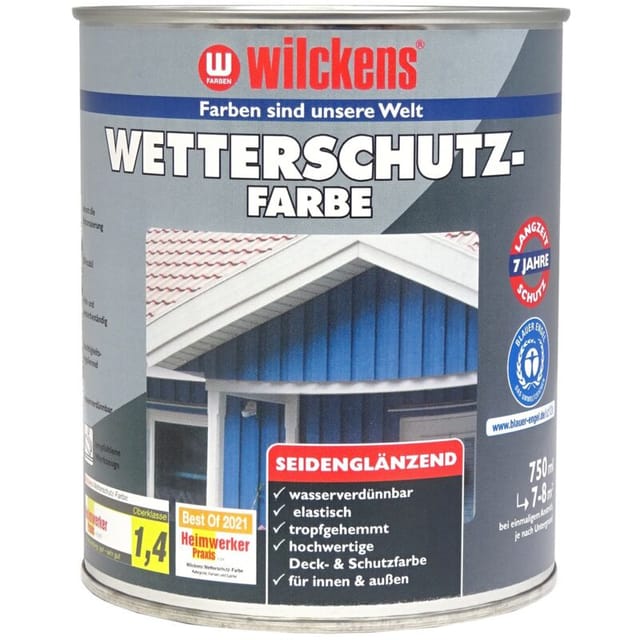 Wetterschutzfarbe RAL7001 Silbergrau 0,75l 11170100050 - Wilckens