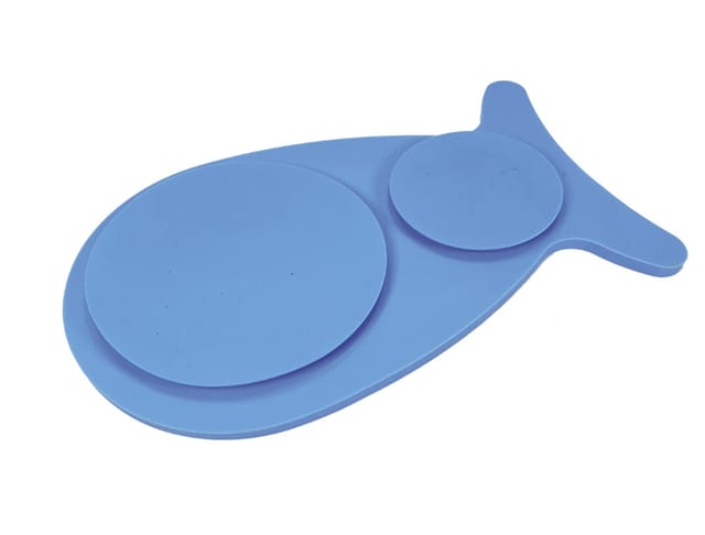 Nobby - Leckmatte Silikon Snack-Matte Fish 23 x 13,5 cm blau Leckmatte