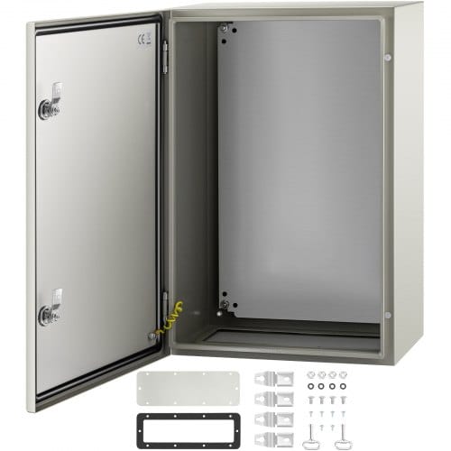 Mophorn - Vevor Nema-stahlgehäuse, 60 X 40 X 25 Cm, Nema 4x-stahl-schaltkasten, Ip66 Wasser- Und Staubdicht, Elektrischer Anschlusskasten Für Den Außen-/innenbereich, Mit Montageplatte