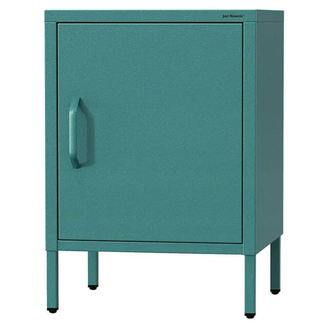 Jan Nowak Nachttisch MIA Nachtschrank mit Beinen Metallschrank Stahlschrank mit einer Tür Nachtschrank Nachtkommode Schlafzimmer Kinderzimmer