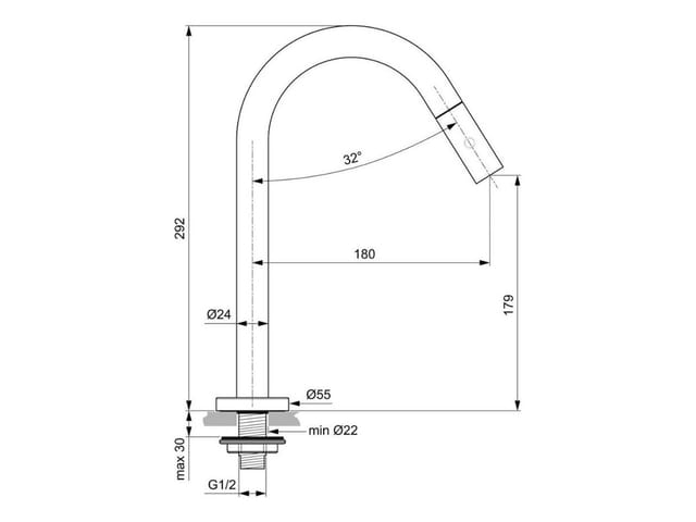 IdealStream Standventil chrom - F2844AA - Ideal Standard