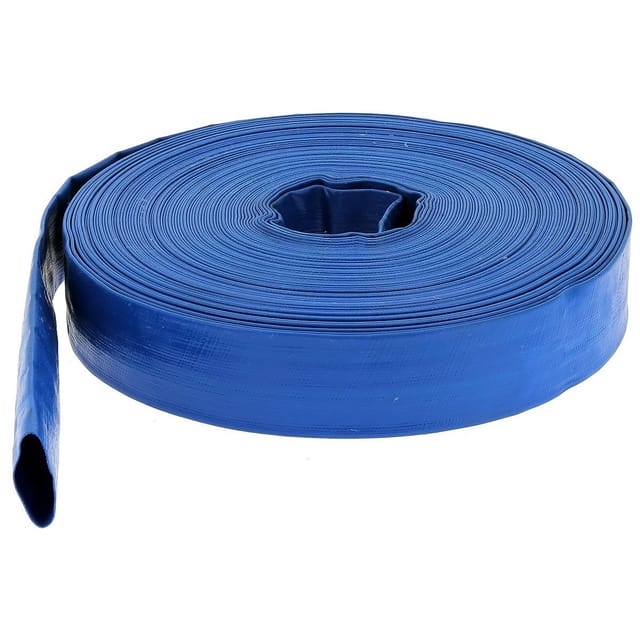 GT Market Flachschlauch PVC - Bauschlauch - Industrieschlauch - Betriebsdruck 2 bar - blau - Innen- Durch. 76mm (3 Zoll) Länge 50 m