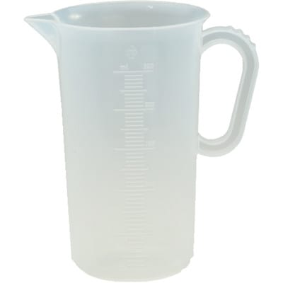 Messkanne 500 ml Polypropylen transparent D90xH135 mm Griff geschlossen
