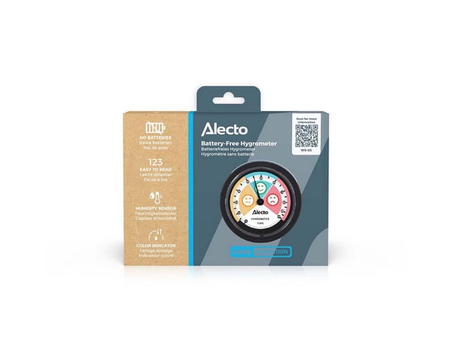 Alecto Analoges Hygrometer Schwarz