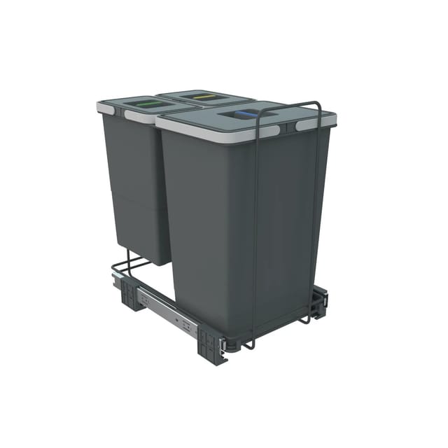 So-tech - Abfallsammler Ecofil 24+8+8L mit Deckel Abfallsystem für Korpusbreite ab 40 cm
