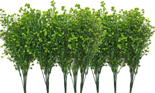Künstliche Sträucher, Büsche, Kunststoff, Künstliche Grünpflanzen, Für Hochzeiten, Drinnen Und Draußen, Haus, Garten, Veranda, Küche, Büro, Tafelaufsätze, Arrangements, Weihnachtsdekoration – Grün, 8