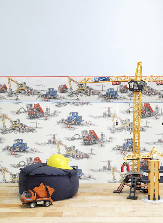 Rasch Papierborte 293609 Kids & Teens II baustelle 5 x 0,255 m Kindertapeten