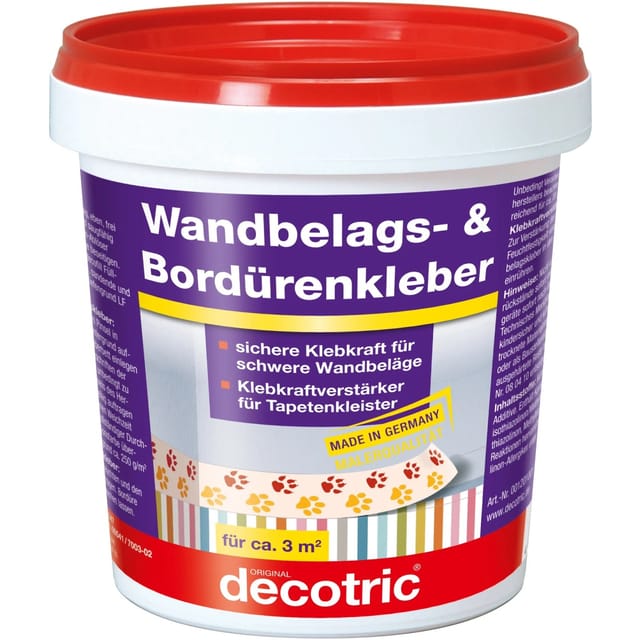 Wandbelags- und Bordürenkleber 750 g Kleister - Decotric