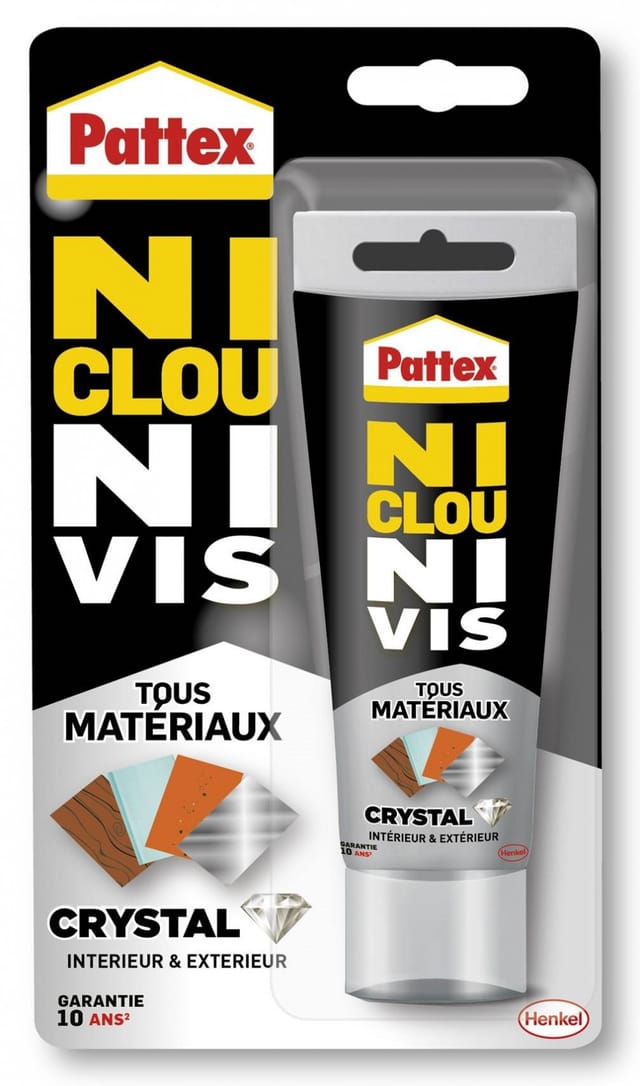Pattex - Klebstoff für alle Crystal-Materialien 'weder Nägel noch Schrauben', Tube mit 90 g.